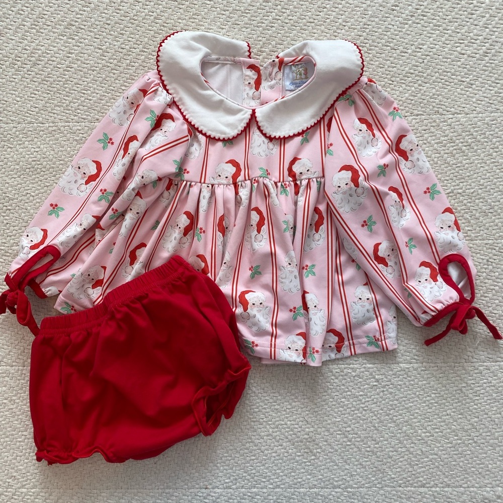 Little Bluebird Smocks Santa set